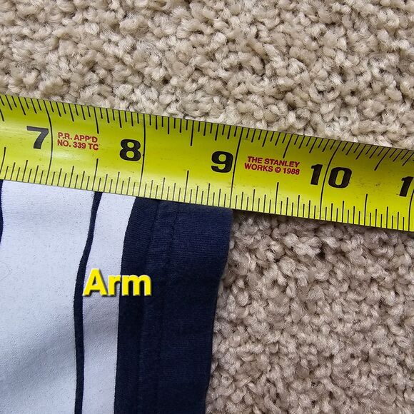 Adidas Retro Style Michigan University V-Neck Football T Blue Women's Size S - Picture 10 of 10